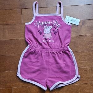 Nwt Peppa Pig Pink Kids Romper
